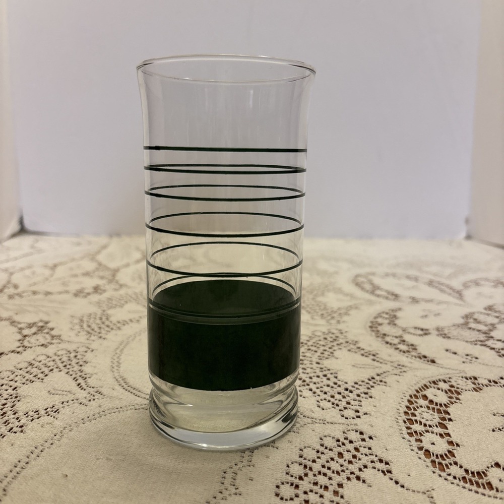 MCM Libbey LRS165 Green Striped Flared Tumbler Glass‎ Replacement